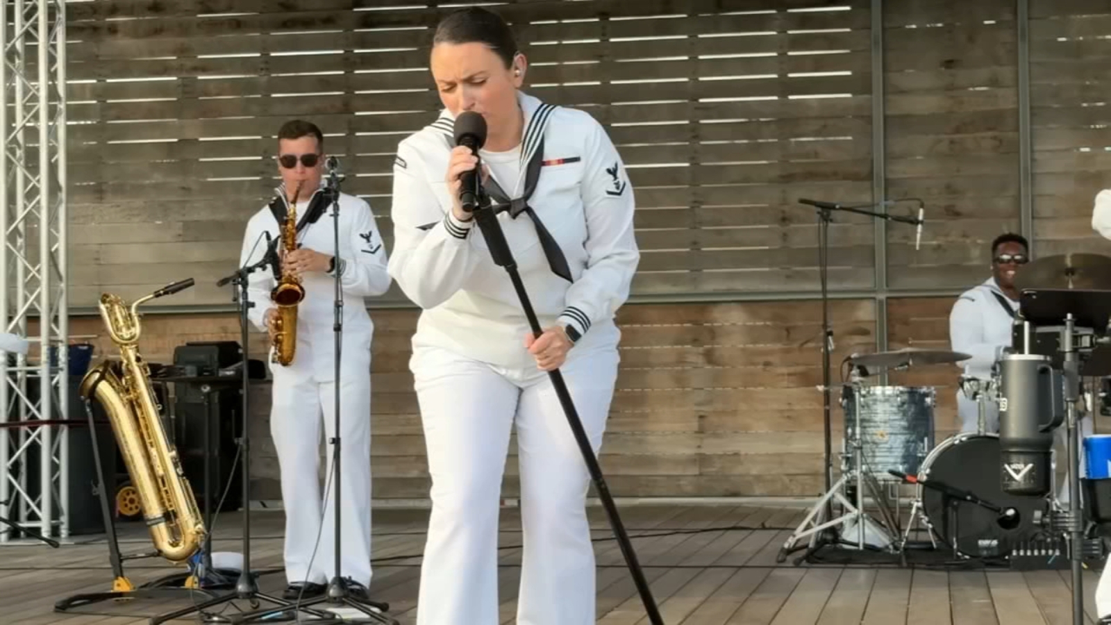 Navy Band Southeast takes the stage during Fleet Week Houston