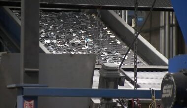 A look at how old electronics are shredded at CompuCycle