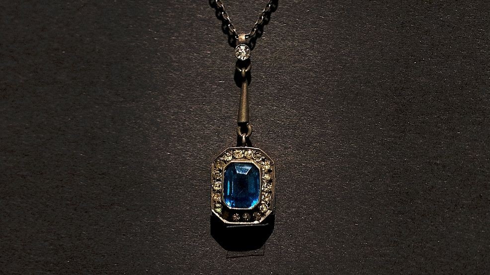 The necklace given to 19-year-old Kate Phillips aboard the Titanic, a small but powerful reminder of a love story that ended in tragedy when she survived and Henry Morley did not.