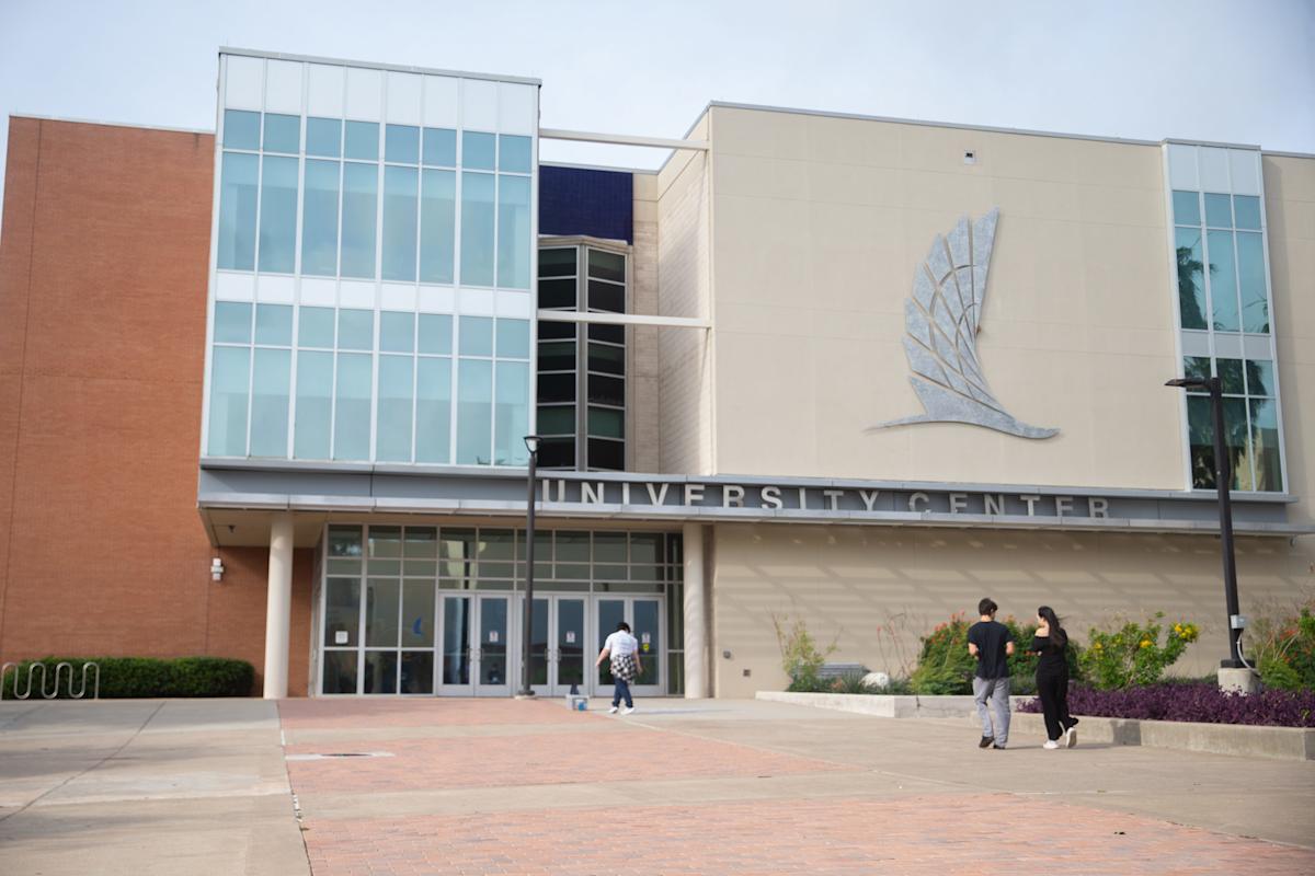 Water was low in Del Mar College's Oso Creek campus retaining pond on April 7, 2026.