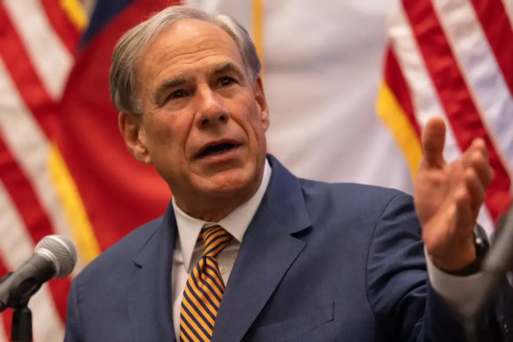 Texas Gov. Greg Abbott, pictured here during a press conference at the state Capitol this summer, officially announced Sunday that he is seeking a fourth term as governor.