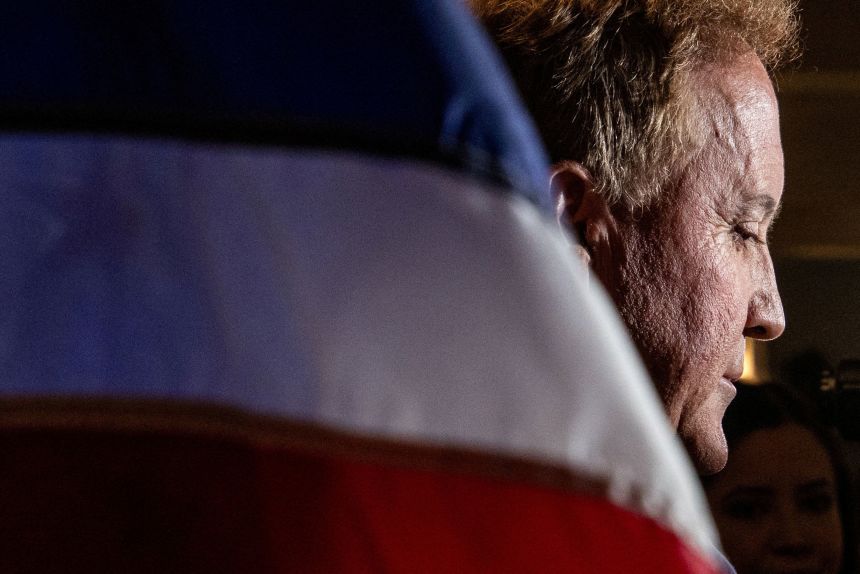 Texas Attorney General Ken Paxton appears during a rally for his senatorial campaign at George’s Banquet Hall in Waco, Texas, U.S. March 2, 2026.