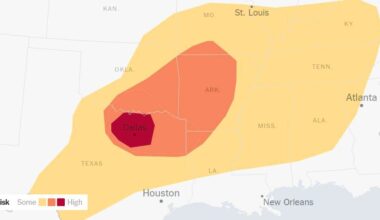 Severe Storms Sweep the South, With Possible Tornadoes and Large Hail