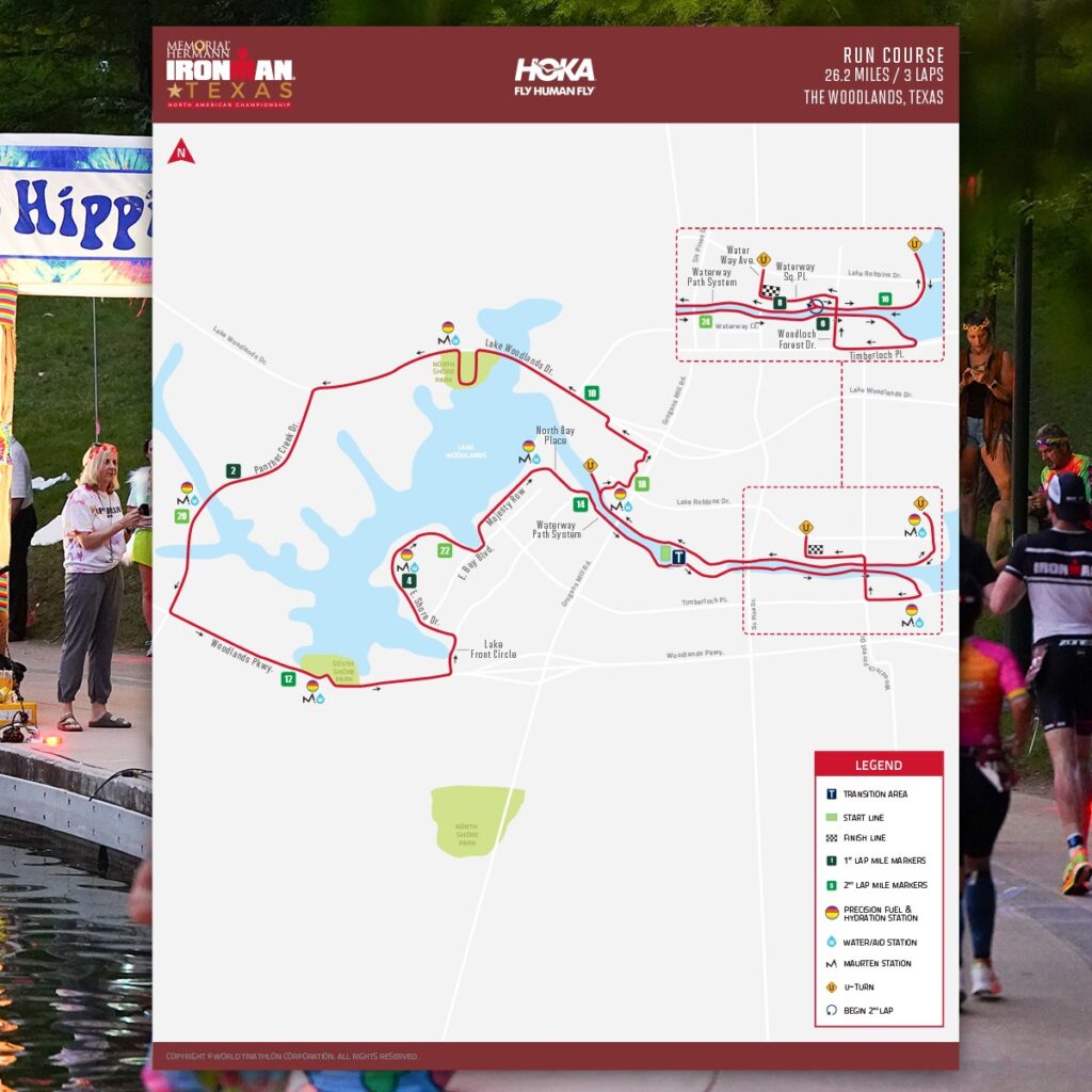 2026 Memorial Hermann IRONMAN Texas run Course