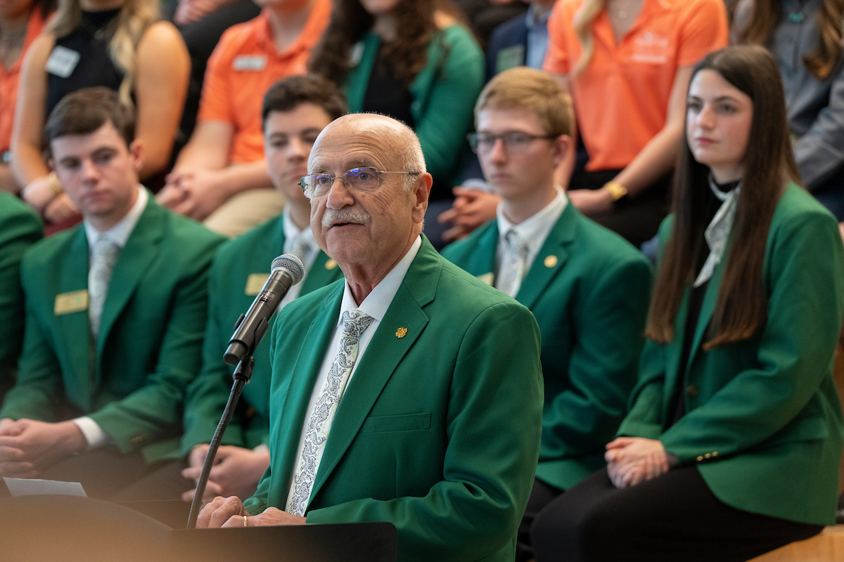 Jeffrey W. Savell, Ph.D., vice chancellor and dean for Agriculture and Life Sciences, speaking to a crowd.