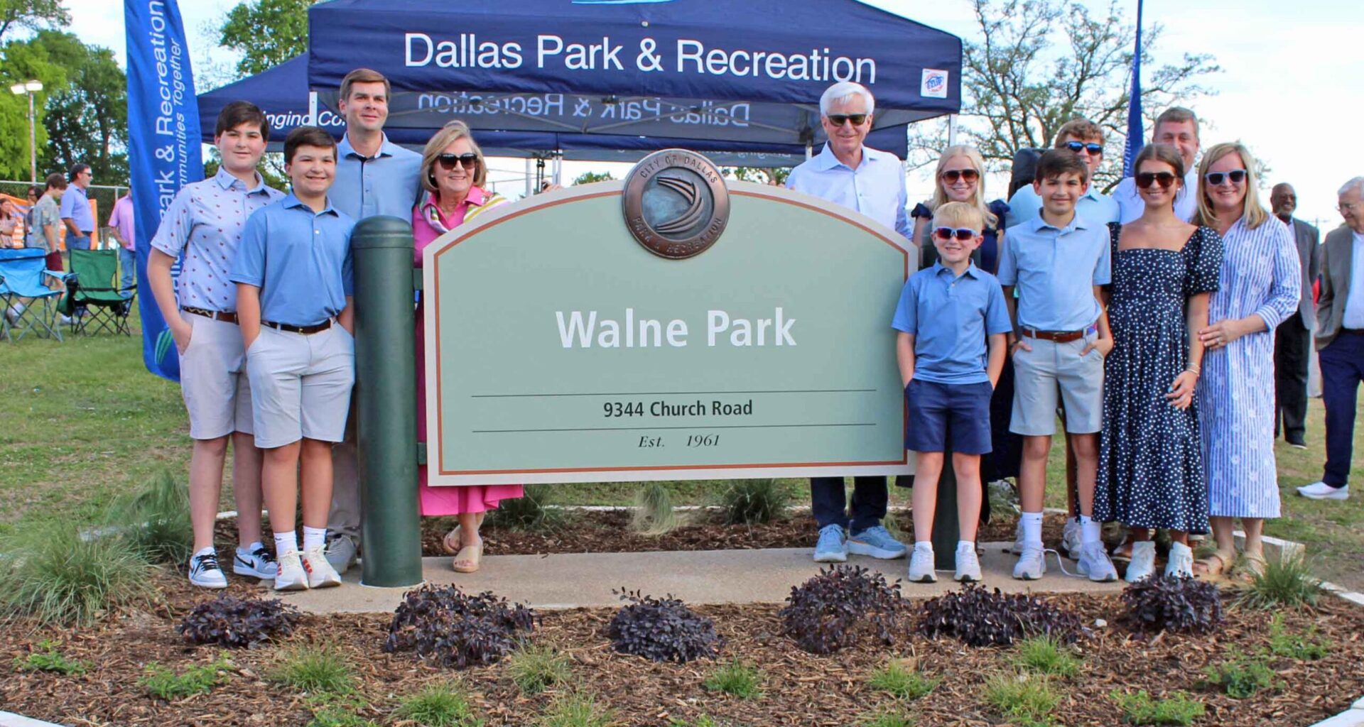 Walne Park officially renamed as proud family and grateful friends look on
