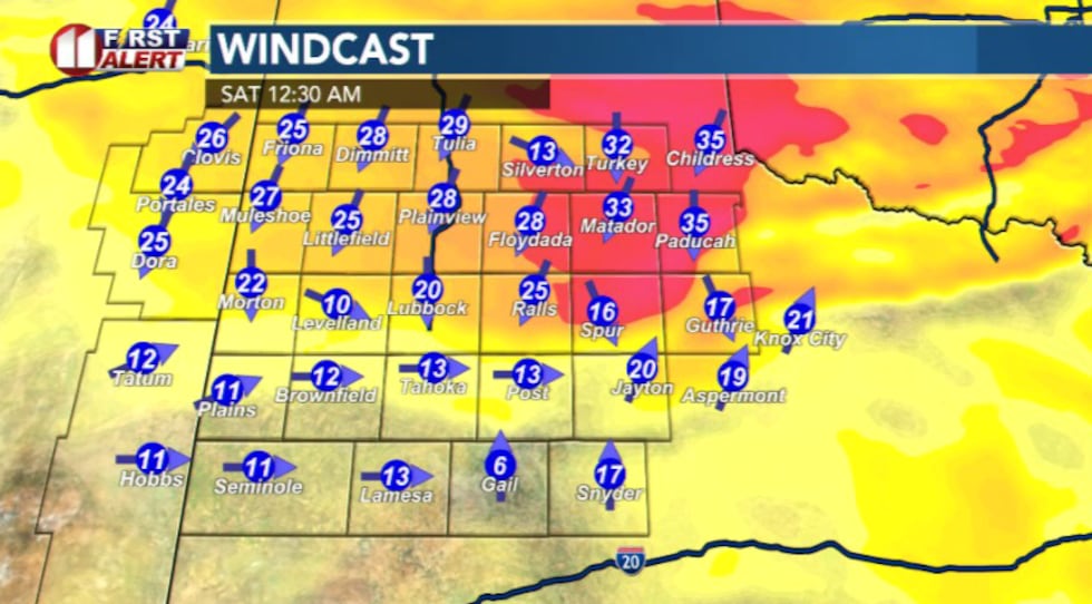 Overnight cold front will bring a change in temperatures and gusty winds