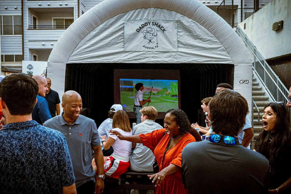 After launching as a mobile golf simulator for private events, Daddy Shack is expanding with its first brick-and-mortar location in Pflugerville, set to open in August 2026 with a full slate of amenities. (Courtesy Daddy Shack Golf)