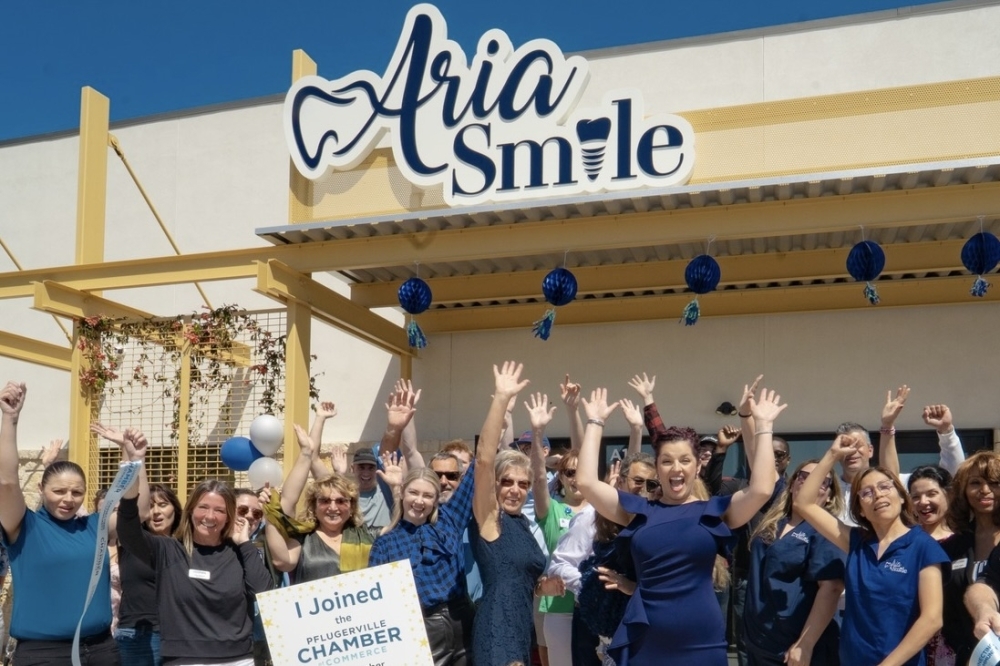 Aria Smile, a new dental practice led by Dr. Adelina Petrova, has opened in Pflugerville offering cosmetic, restorative and emergency dental services with advanced technology. (Courtesy Pflugerville Chamber of Commerce)