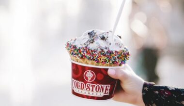 The dessert chain is known for preparing its ice cream on a frozen granite countertop. (Courtesy Cold Stone Creamery)