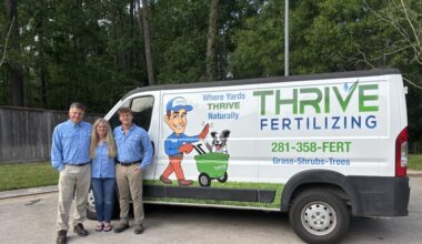 Thrive Fertilizing is owned by husband and wife Greg and Aimee Bennet and their son, Jake Bennet. (Courtesy Thrive Fertilizing)