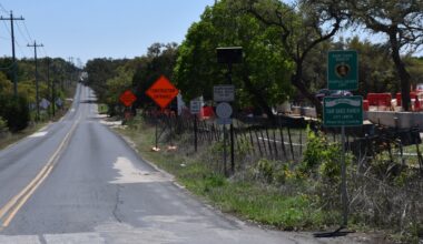 The softening of the northern curve of Ammann Road is planned to be included in the reconstruction project slated to begin in 2027. (Jarrett Whitener/Community Impact)