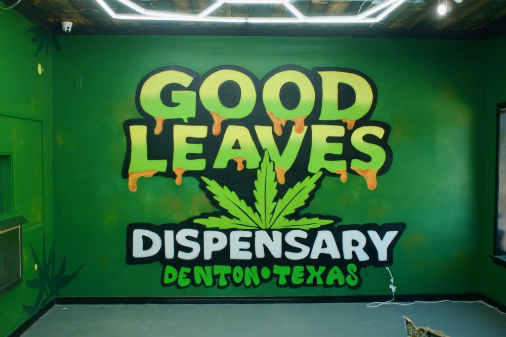 Good Leaves Dispensary opened in downtown Denton in mid-March, company staff said. (Adam Doe/Community Impact)