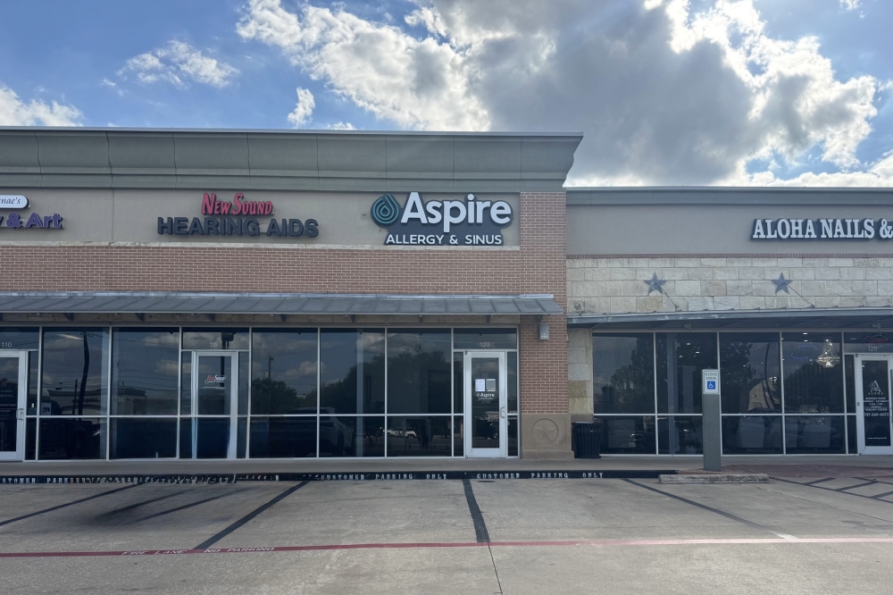 The storefront of the new Aspire Allergy & Sinus location in Georgetown