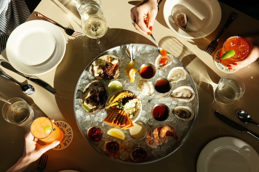 Austin Oyster Co. features a raw bar, seafood dishes and a cocktail menu. Guests can also find nonseafood dishes on the menu. (Courtesy Matt Conant)