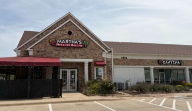 Martha's Mexican Cocina closed March 27, according to a paper posted on the door of the north Fort Worth business. (Cody Thorn/Community Impact)