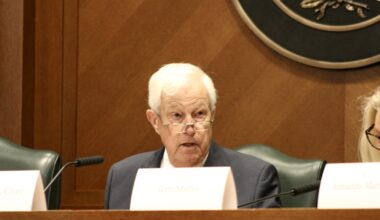 State Rep. Charlie Geren sits at the dais in a House committee hearing.