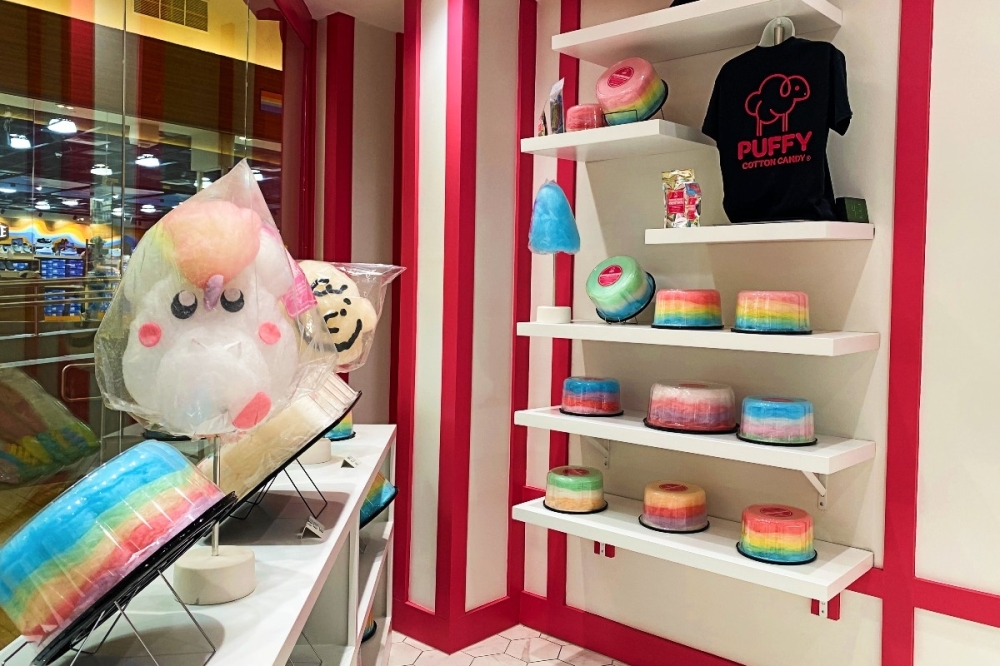 Cotton Candy inside the mall in Grapevine