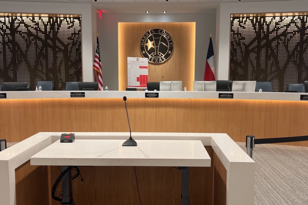 Harris County Commissioners Court meetings are held at 9 a.m. in Downtown Houston at 1001 Preston St., Houston. (Community Impact staff)