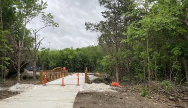 a trail under construction