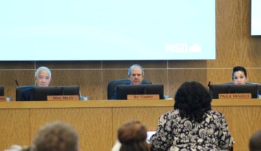 Houston ISD board of managers and superintendent on April 9.