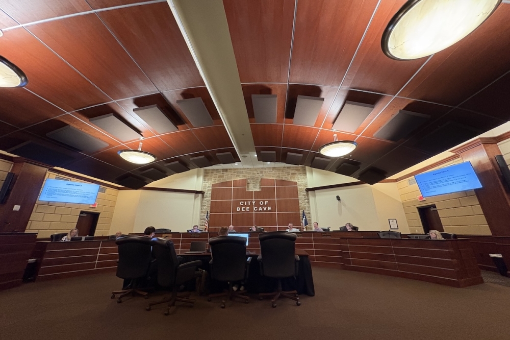 Inside the Bee Cave City Council chambers