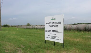 Image of a zoning sign along FM 543 in north McKinney