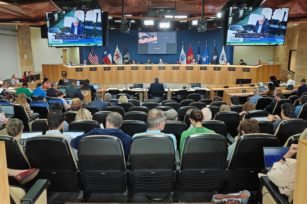 The Austin City Council meeting