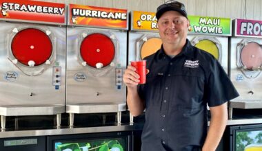 Thirsty Penguin owner Brent Cloyd drew inspiration for his to-go daiquiri concept from his frequent travels to Louisiana. (Katlynn Fox/Community Impact)