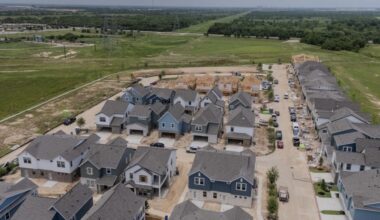 A build-to-rent community is shown in Katy in 2025. (Jamaal Ellis/Community Impact)