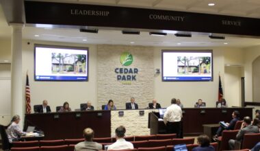 Cedar Park City Council meets for a regular meeting March 26. City Council voted April 23 to approve zoning changes for the Indigo Ridge South development. (Daniel Schwalm/Community Impact)