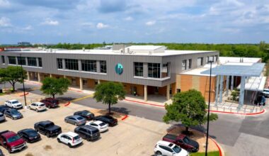 The exterior of the new Hancock Central Health center