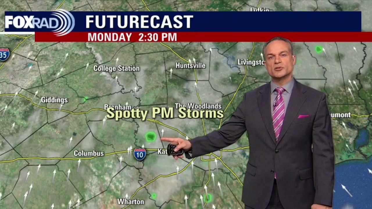 Houston weather: Mostly cloudy, humid Monday with isolated rain chances