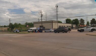 Officers respond to a shooting on Saturday near Forest Lane in Dallas