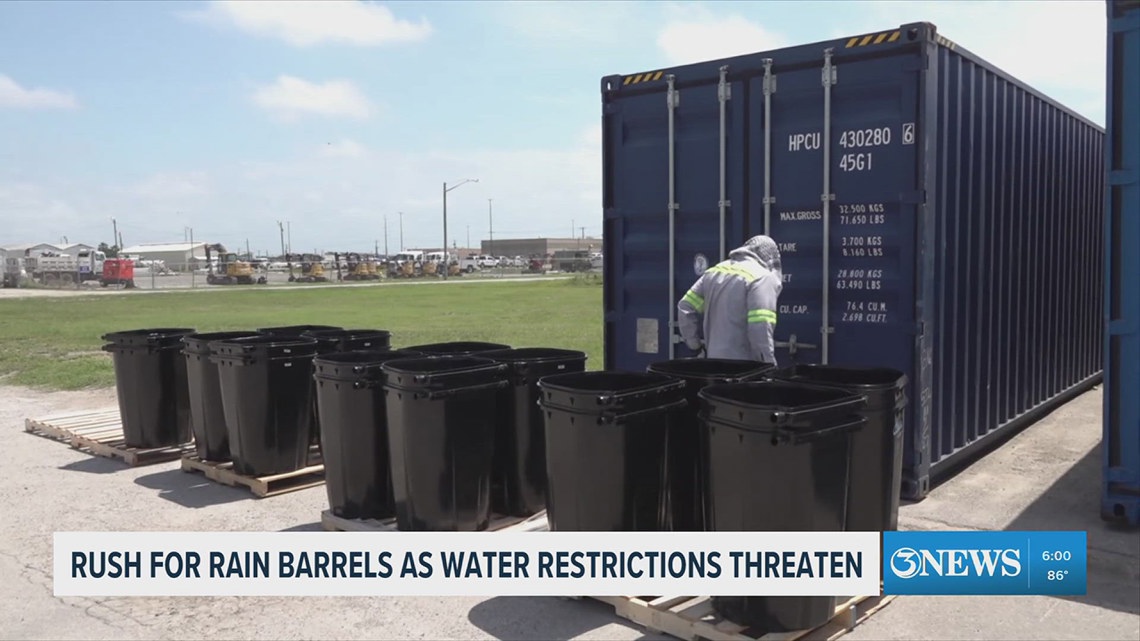 Rain barrels as water restrictions threaten