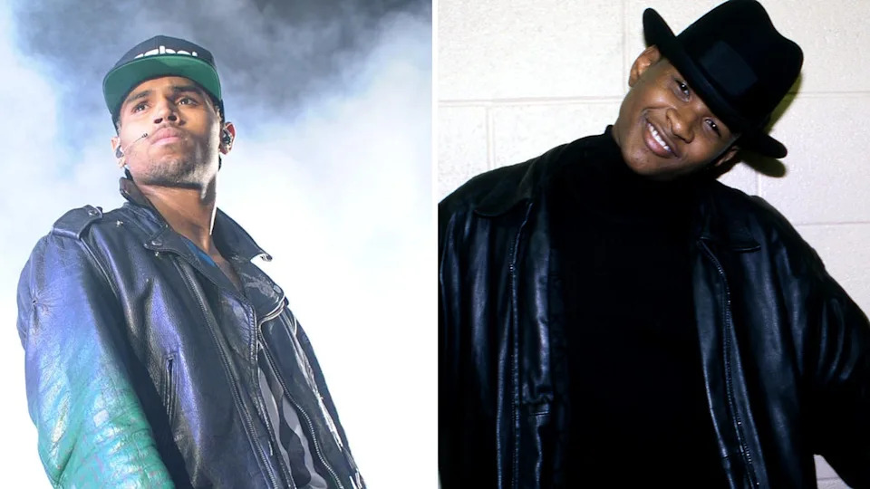 Chris Brown, left, and Usher