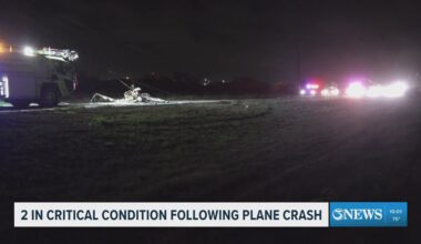 2 people in critical condition after plane crashes near Corpus Christi International Airport