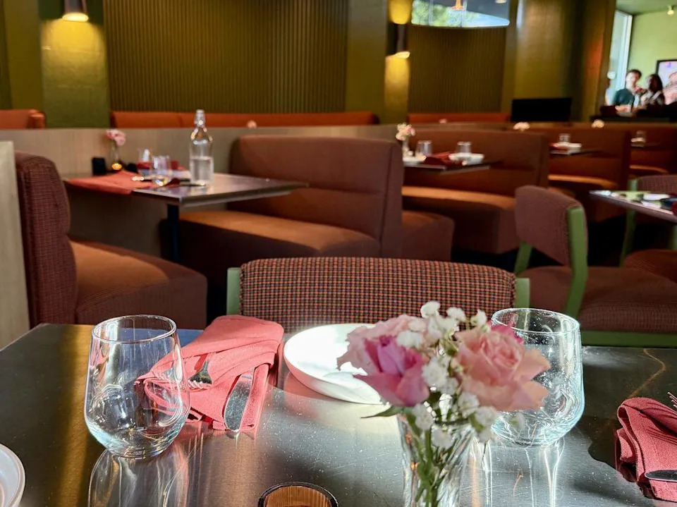 The decor at Beren Meze & Grill House, a handsome new restaurant on the Near Southside.