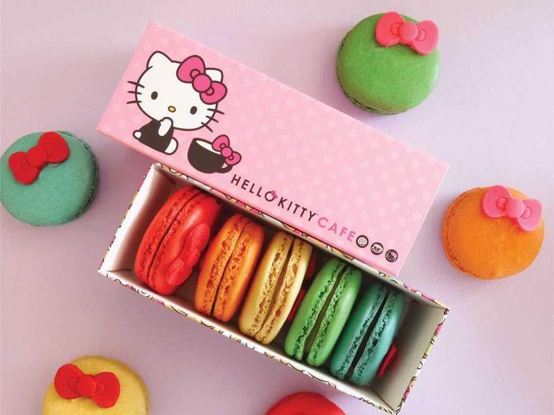 Hello Kitty Cafe Truck macarons | Adorable Hello Kitty macarons. | Photo courtesy of Hello Kitty Cafe Truck