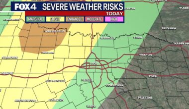 Dallas weather: Severe storms bring large hail, damaging wind threats; Rainy Easter weekend ahead