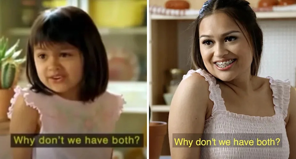 Mia appeared in a Koala advertisement with her famous catchphrase. Source: Old El Paso/Koala