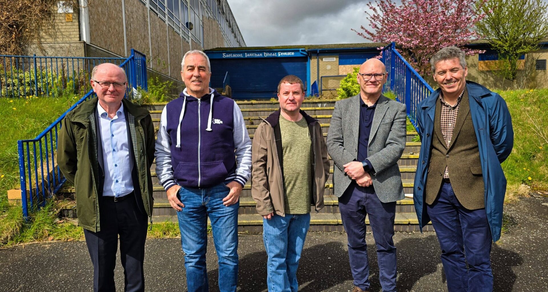 MEETING: Sinn Féin representatives met with the Department of Education and the Diocese of Down and Connor