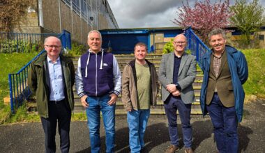 MEETING: Sinn Féin representatives met with the Department of Education and the Diocese of Down and Connor