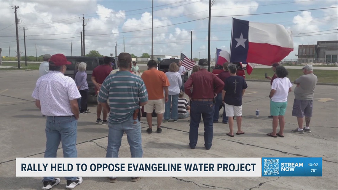 Rally held to oppose Evangeline Water Project