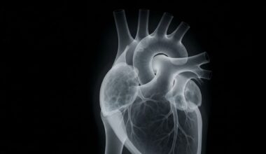 A ghostly, translucent X-ray photograph revealing the intricate internal structure of a human heart, conceptually representing the focus on early detection and prevention of heart disease.
