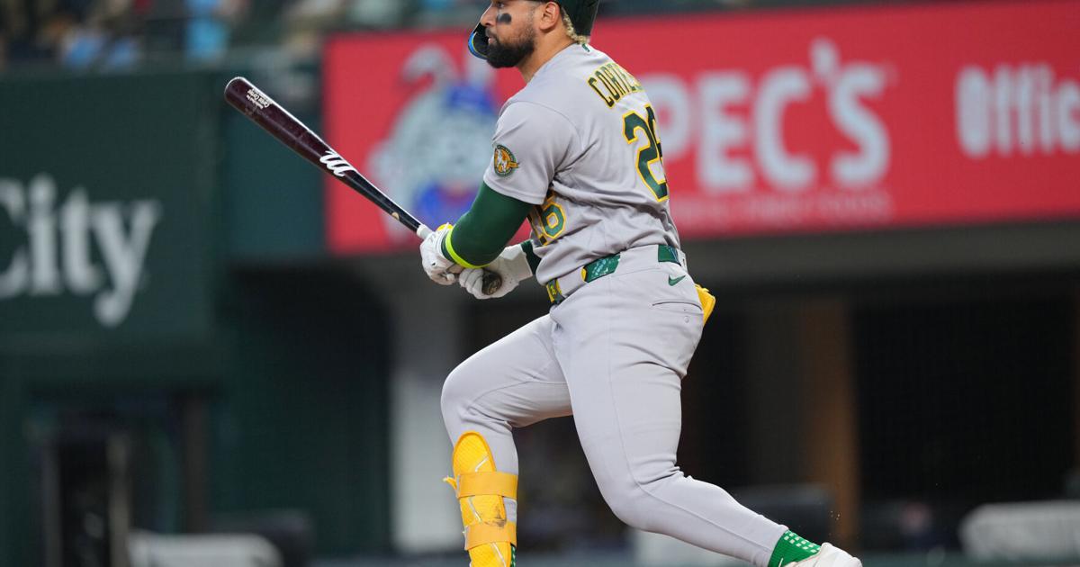 Carlos Cortes triple and Justin Sterner's clutch pitching lift Athletics to 2-1 win over Rangers | Sports