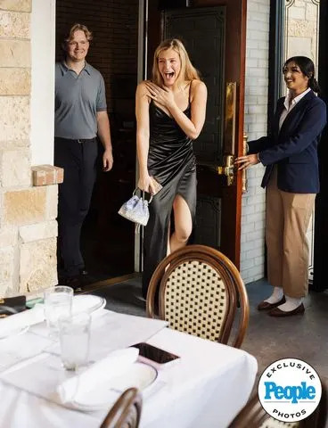 Madeline Salter walking into her surprise engagement dinner partyCredit: Merissa D Photo