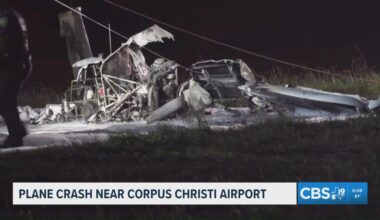 Training plane crashes near Corpus Christi, leaving two critically injured