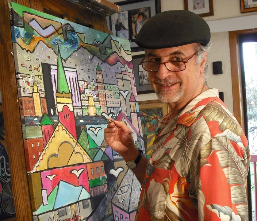 Hal Marcus at work in his studio. Courtesy Sunset Parlor.