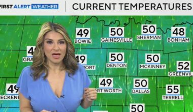 Cooler temps for North Texas Sunday after a soaking start to Saturday